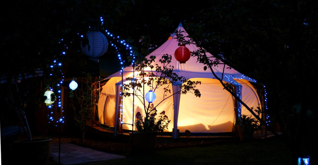 HOW ONE COUPLE GREW THEIR AIRBnB BUSINESS WITH LOTUS BELLE GLAMPING TENTS.